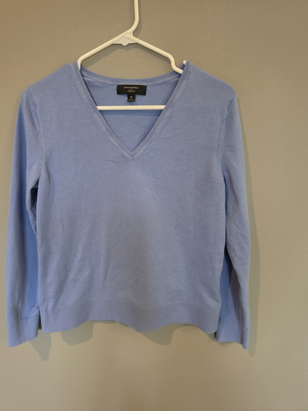 Banana Republic Soft Sky Blue V-Neck Sweater